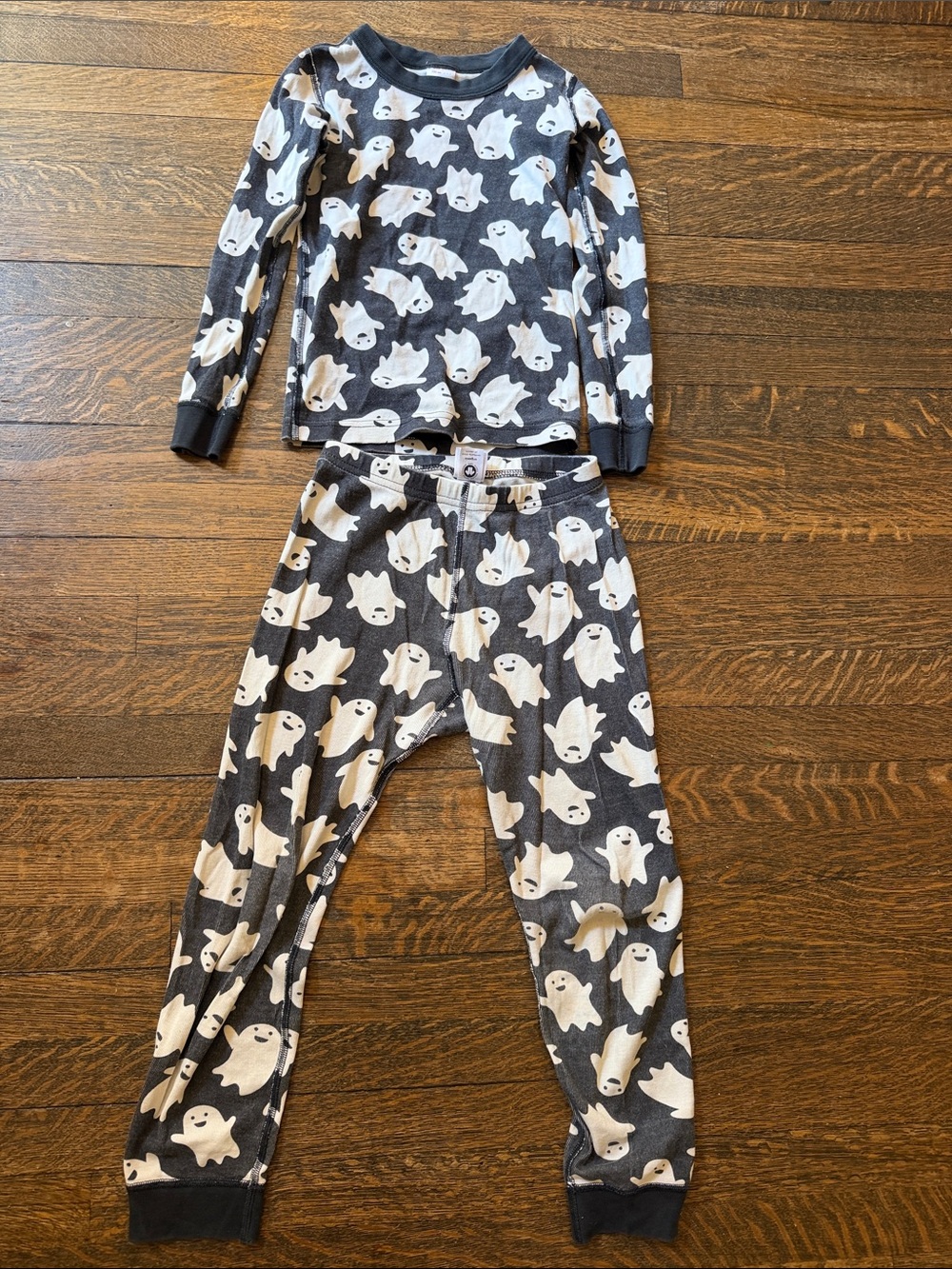 Hanna Andersson Halloween ghost Long Sleeve Pajama Set size 6-7